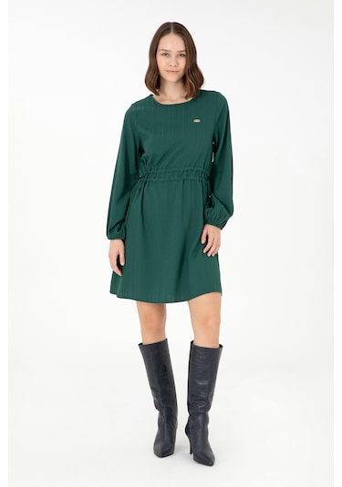U.s. Polo Assn. Kadın Koyu Yeşil Elbise Dokuma 50289860-vr079 Koyu Yeşil