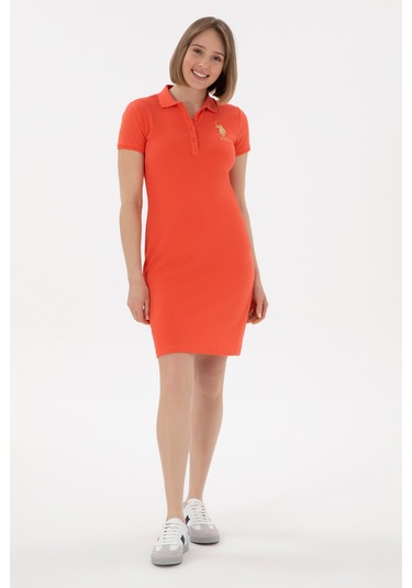 U.s. Polo Assn. Kadın Nar Çiçeği Elbise Örme 50280069-vr039 Nar Cıcegı Nar Çiçeği