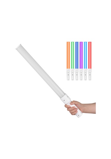 Andoer D2 Elde Taşınabilir Rgb Led Video Işık Tüpü Beyaz Beyaz