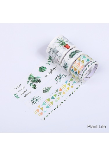 Springsun Washi Bant Seti - 4 Rulo 30,15,5mm Dekoratif Maskeleme Bandı + Çıkartmalar El Sanatları, Dıy, Hediye İçin