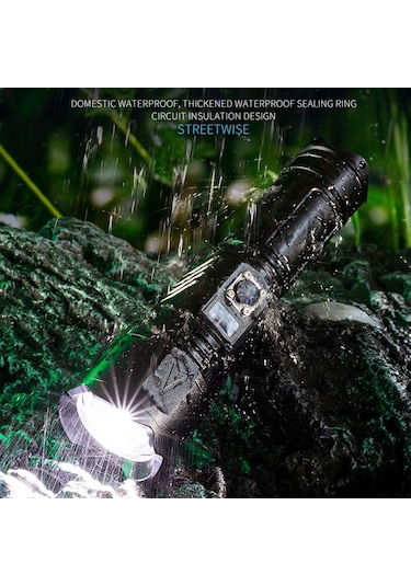 Cbtx A03 Dış Mekan Su Geçirmez El Feneri 30w Taşınabilir Lcd Ekranlı El Feneri Kayışlı