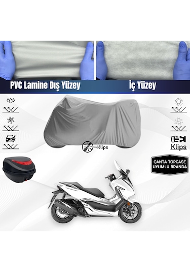 Honda Nss 250 Forza 250 Motosiklet Brandası Çanta Topcase Uyumlu Motor Branda