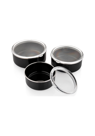 Schafer Komfort 3 Lü Saklama Kabı Seti 6 Parça-siyah Çok Renkli