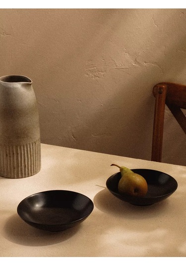 Sl Home Derin Tabak Seti 2 Parça, 380 Ml, Çapı 16,5 Cm 200580844 Siyah