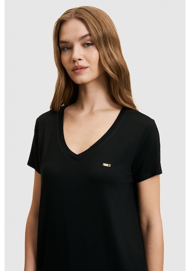 U.S. Polo Assn. U.s. Polo Assn. Kadın Siyah Tişört Basic 50323448-vr046
