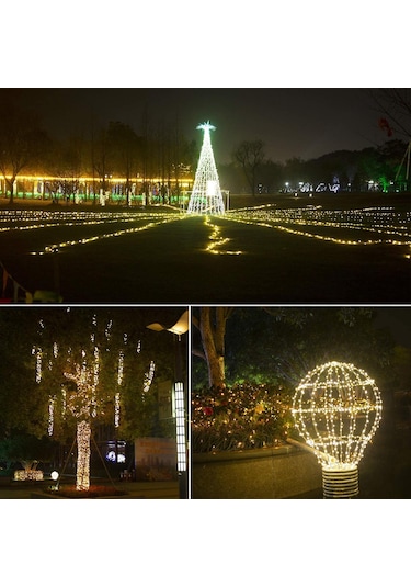 10 Metre 100 Led Boncuk Lamba Gün Işığı Siyah Kablo 10 M