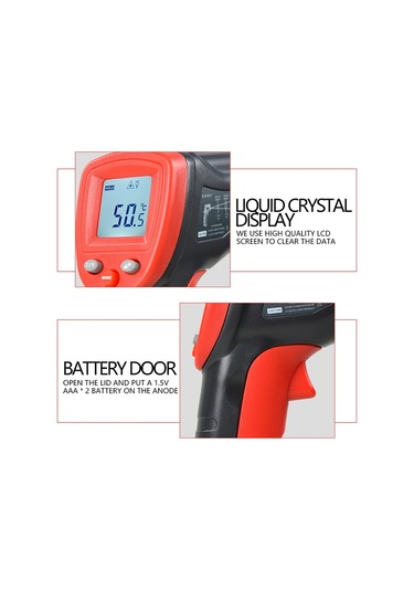 Wintact Wt320 -50 Derece C 380 Derece C El Taşınabilir Dış Mekan Temassız Dijital Kızılötesi Termometre