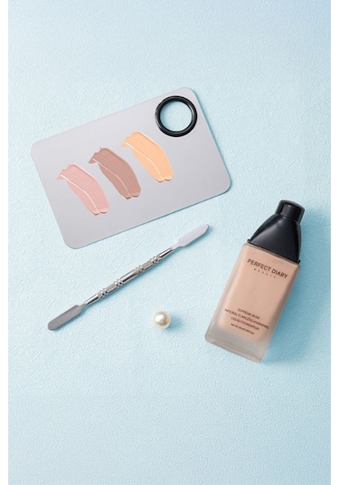 2 Parça Aynalı Çelik Makyaj Fondöten Krem Karıştırma Spatula Palet Set Cin906