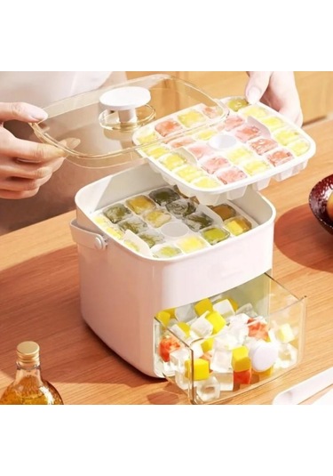 Zhltools Buz Kalıp Ve Saklama Kutusu Beyaz