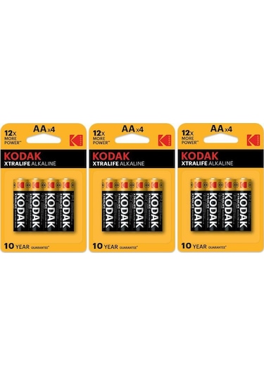 Kodak Xtralife Alkalin AA Kalem Pil 4 x 3'lü
