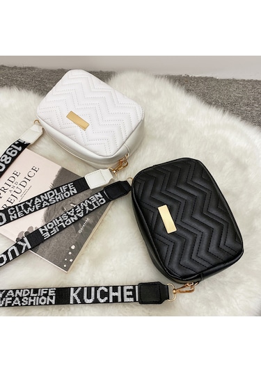 Tenfowee Kahverengi Çapraz Askılı Küçük Kare Çanta - Dalgalı Dikiş Desenli, Telefon Ve Cüzdan Taşıma Kabiliyetli, 17x6x12cm, 105g