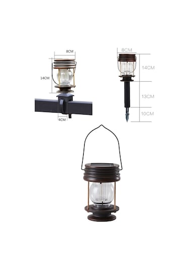 Cbtx Bahçe Aydınlatma Hsr002 Dış Mekan Retro Güneş Enerjili Fener Kamp Işığı, Özellik: Taşınabilir-sarı Sıcak Işık