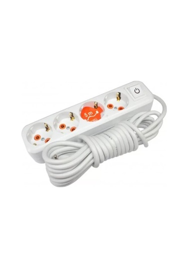 4'lü Anahtarlı Topraklı Grup Priz 5mt -ast-a405 3