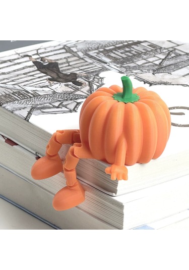 Yifomall Halloween Kabak Figürü: 3d Baskı, Hareketli Eklemli, Masal Karakteri, Ofis/ev Dekorasyonu
