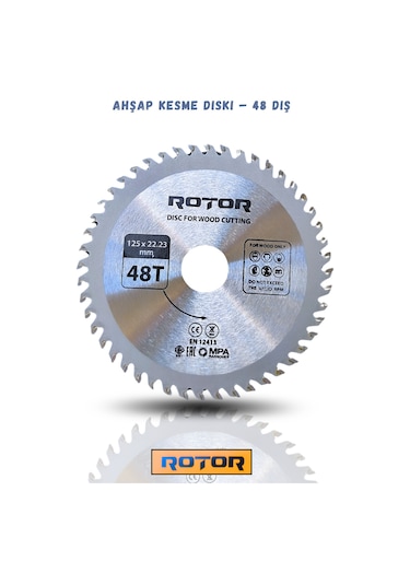 3'lü Disk Seti 125x22,23 Daire Testere Ahşap Kesme Set 3 Parça