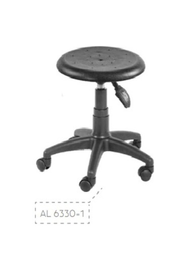 Plastik Oturaklı Monoblok Laboratuvar Taburesi Plastik Ayaklı