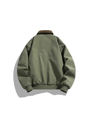 Yeni Yakalı, Şık, Sportif, Günlük Erkek Ceketi Haki