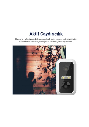 Hybrone Hold İç Ve Dış Ortam Bataryalı Wi-fi Akıllı Kamera