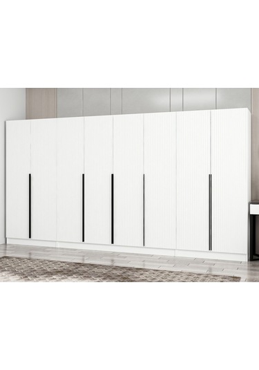 Kale Plus 8 Mebran Kapaklı 2ç Dolap Beyaz Mebran 190cm Beyaz
