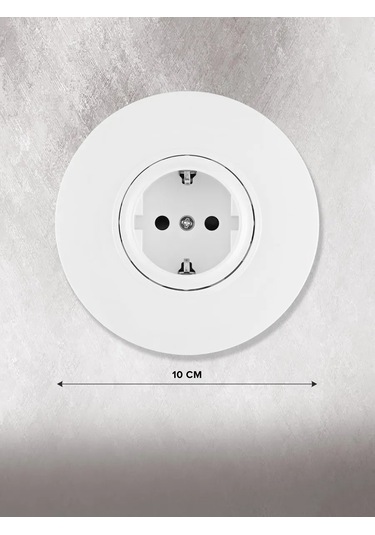 Arte Milano Yuvarlak Tekli Topraklamalı İç Priz 343354597 Set08-1-40-1 White