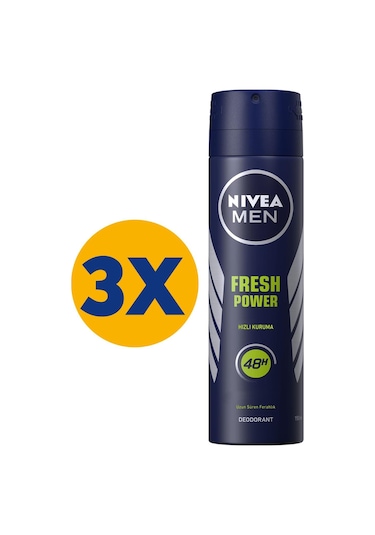 Nivea Fresh Power Erkek Sprey Deodorant 3 x 150 ML