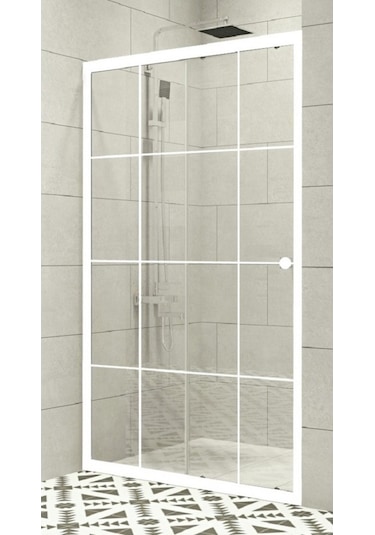 Durul Duşakabin Ön Cephe Beyaz Çizgi Beyaz