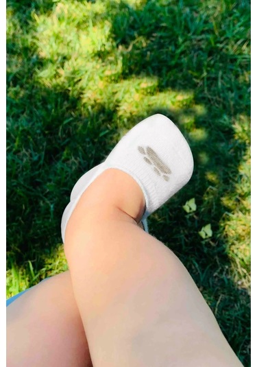 Bistyle 2'li Babet Cute Face Penye Çorap 30103 Bej Beyaz Bej Beyaz