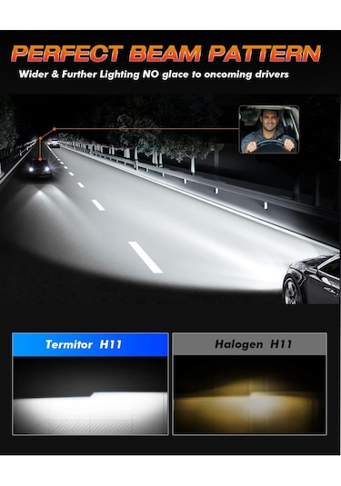 Fahren Termitör H11 / H9 / H8 120W 22000 Lümen 6500K Led Ampül