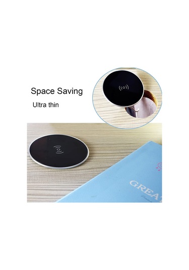 Konesam Masaüstü Gömülü Kablosuz Şarj Cihazı 10w, 6cm Montaj Çapı, Alüminyum, Qi Uyumlu İphone/samsung/huawei