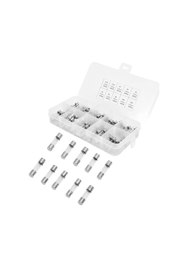 Lemestar 100'lü Cam Sigorta Rölesi Seti 0.2-20a , Hızlı Kırılma, Elektrik Güvenliği, 10 Farklı Akım, Şeffaf Depolama Kutusu 2 - 3 - 5 - 7.5 - 10 -15 - 20 - 25 - 30 - 35