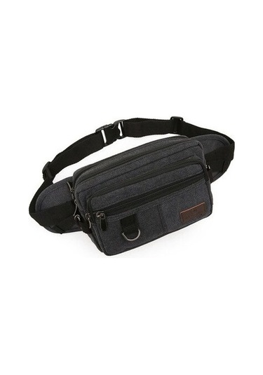 Erkekler İçin Şık Ve Pratik Omuz Askılı Bel Çantası, Günlük Kullanım İçin Ideal Siyah