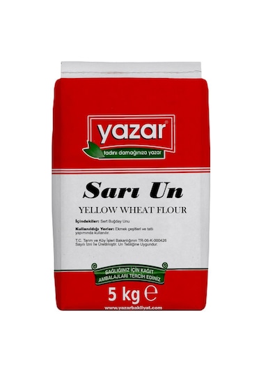 Yazar Taş Değirmende Öğütülmüş Sarı Un 5 KG