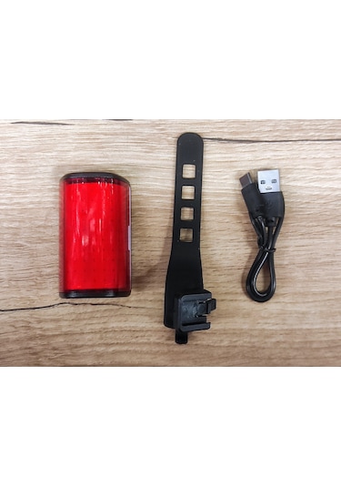 Forte Gt 6043 Bisiklet Arka Işık 4 Modlu 100 Lümen Usb Şarjlı Güçlü Arka Stop Kırmızı