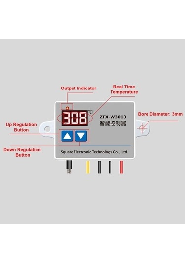 Flybuy Zfx-w3013 Dijital Mikrobilgisayar Termostat, 0-999 Sıcaklık Kontrolü, Kuluçka Ve Dondurucu İçin Mini Termostat