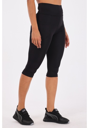 Scorp Joy Yüksek Bel Cepli Spor Tayt 3/4 Siyah STANDART