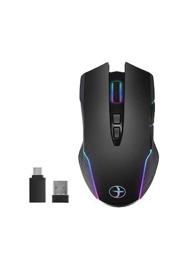 Prestigegoods 2.4g Kablosuz Jiggler Mouse, 7 Tuşlu, Işık Efekti, Windows/mac Os/linux Uyumluluğu, Taşınabilir, 10m Mesafe, 800/1200/1600 Dpı Diğer