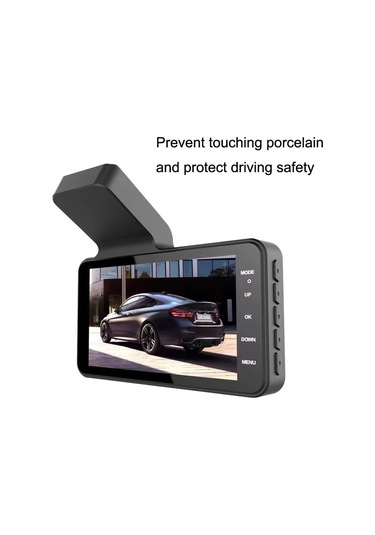 Xh-v2 4 İnç Sürüş Kaydedici Hd Gece Görüşlü Ücretsiz Kurulumlu Araç Kamerası, Stil: Düğmeli Model Tek Kayıt