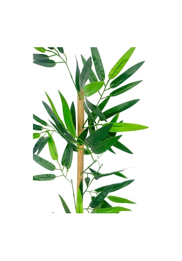 5li Set Yapay Bambu Sopası 10 Yapraklı 90cm Yapay Çiçek Bambu Duvarı Separatör Çiçeği Yapay Çiçek