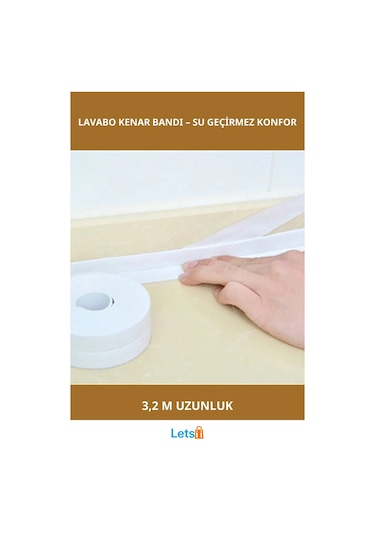 Beyaz Su Sızdırmaz Lavabo Kenar Bandı 3.2m 1 Adet