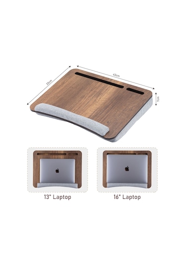 Vigo Wood - Minderli Laptop Sehpası 13" Ve 15.6"