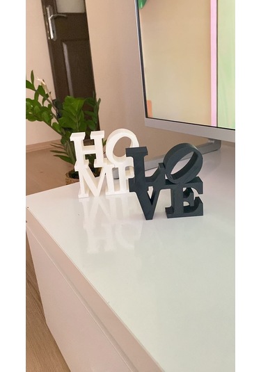 İkili Dekoratif Home Love Biblo, İkili Set Masaüstü Dekor