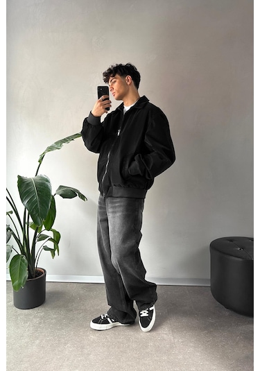 Flaw Basic Baggy Jean Siyah-16067 Siyah