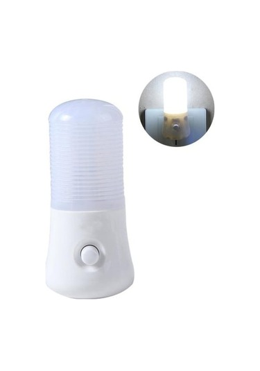 Novahub Beyaz Taşınabilir 3w Sıcak/beyaz Gece Lambası Led Başucu Ev Abd Tak Anahtarı Mini Lamba Beyaz Beyaz