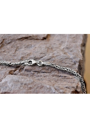 925 Ayar Gümüş Erkek Zincir, El Yapımı Erkek Zincir, Zincir Takı, Erkekler İçin Kolye, Kral Zinciri Gümüş