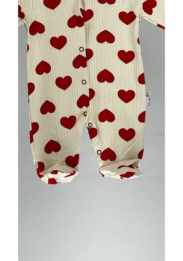 Leopar Desenli Çıtçıtlı Pamuklu Bebek Tulum 001