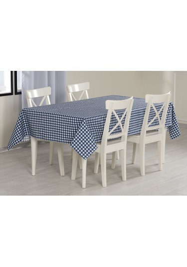 Ekose Masa Örtüsü Lacivert