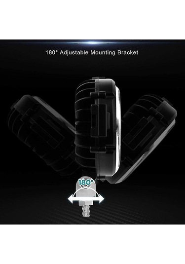 Symbee 60w 5600lm 6000k Beyaz Işık Ip68 Su Geçirmez Dairesel Led Çalışma Lambası, Kamyon Suv İçin Ayarlanabilir Braketli 7 İnç Isı Dağıtımı Iyi