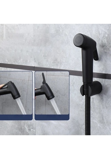 Joyhub Mingjin Shop2 H Tarzı Siyah Tuvalet Püskürtücü Duş Başlığı Abs Paslanmaz Çelik Kendini Temizleyen El Wc Banyo Yıkama Bide Musluk Püskürtme Tabancası Su Hortumu Qmpoxb Beyaz