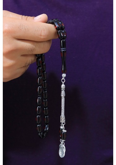 Kırmızı Sürmeli Toz Kehribar Tesbih N11.7977