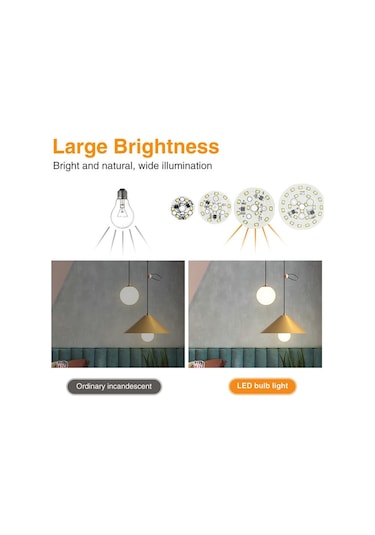 2 Adet  Çip 3w 5w 7w 9w 12w Smd 2835 Ac 220v-240v 90 Lümen/w 220v 12w 2pcs